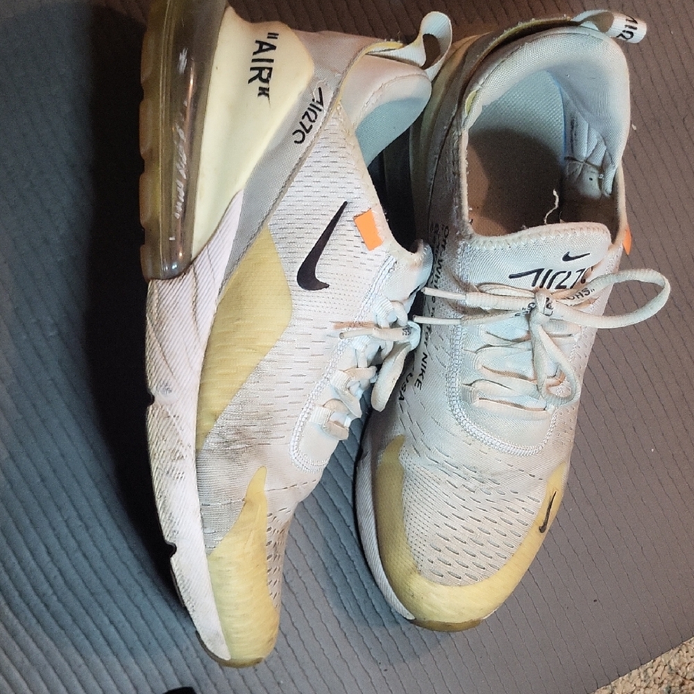 Nike Air Max 270 White and Yellow Shoes